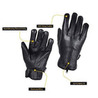 Men's Warm Winter Genuine Leather Driving Gloves MRX Products