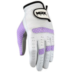 New Women Golf Gloves Cabretta Leather White Purple MRX Products