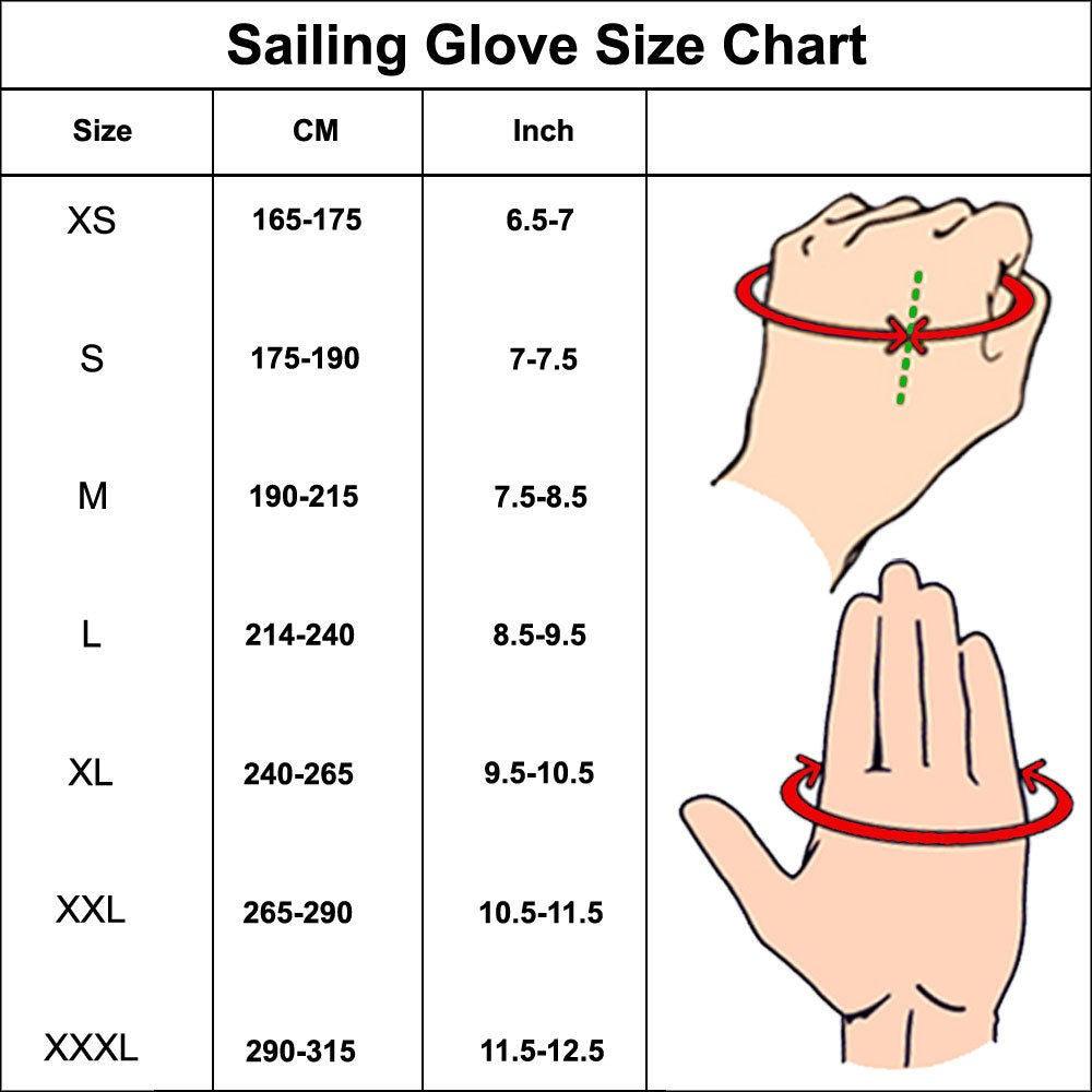 Sailing Gloves 2 Cut Fingers Glove Blue Gray Amara Leather - SJB-DIAMOND ELITES