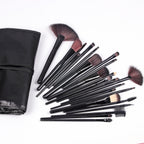 Shadowing 24 Makeup Brushes Set, Brownnatural Wood Pi-Mart