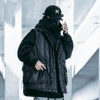 Men's Loose Casual Fish Mouth Hat Cotton-padded Jacket