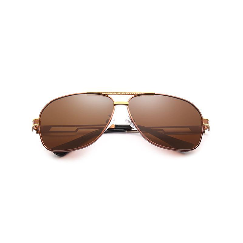 Luxury NEW Model Business  Men Square Polarized Sunglasses Male Eyewear Aviation Alloy Frame With UV400 Protection and High Quality Metal Frame - SJB-DIAMOND ELITES
