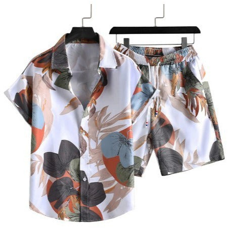 Men's Casual Suit 3D Digital Printing Short Sleeve Shirt Hawaii Suit Lootquake LLC