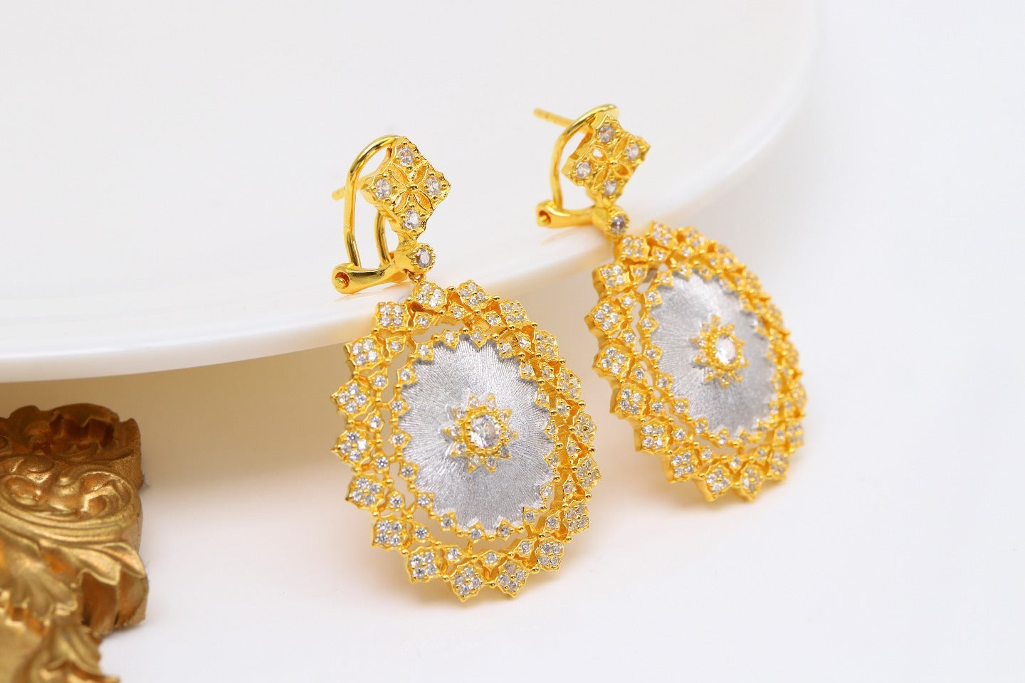 Light Luxury 925 Colorful Brushed Earrings Pi-Mart