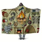 1pc Camping Hooded Blanket Thick Nap Wearable Blanket Magic Blanket Hooded Cape Cozy Warm Soft Blanket For Sofa Office Bed And Travelling Lootquake LLC