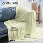 Cooling Blanket For Hot Sleepers - Soft, Breathable, Lightweight, Portable Silky Durable Single Layer Throw With Reversible Design, Ideal For Home Office Travel Car, Summer Use, Machine Washable - 1Pc Lootquake LLC
