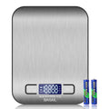 BAGAIL BASICS Digital Kitchen Scale Premium Stainless Steel Food Scales Weight Grams and Oz for Baking and Cooking 11lb/5kg with 0.1oz/1g Precision Pi-Mart