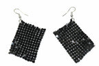 Shimmer Mesh Drop Earrings 2.5 Inch Lightweight For Women