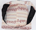 Hare Krishna Jhola Sling Bag 14 Inch Cotton Zip Pocket BandsCo Straps