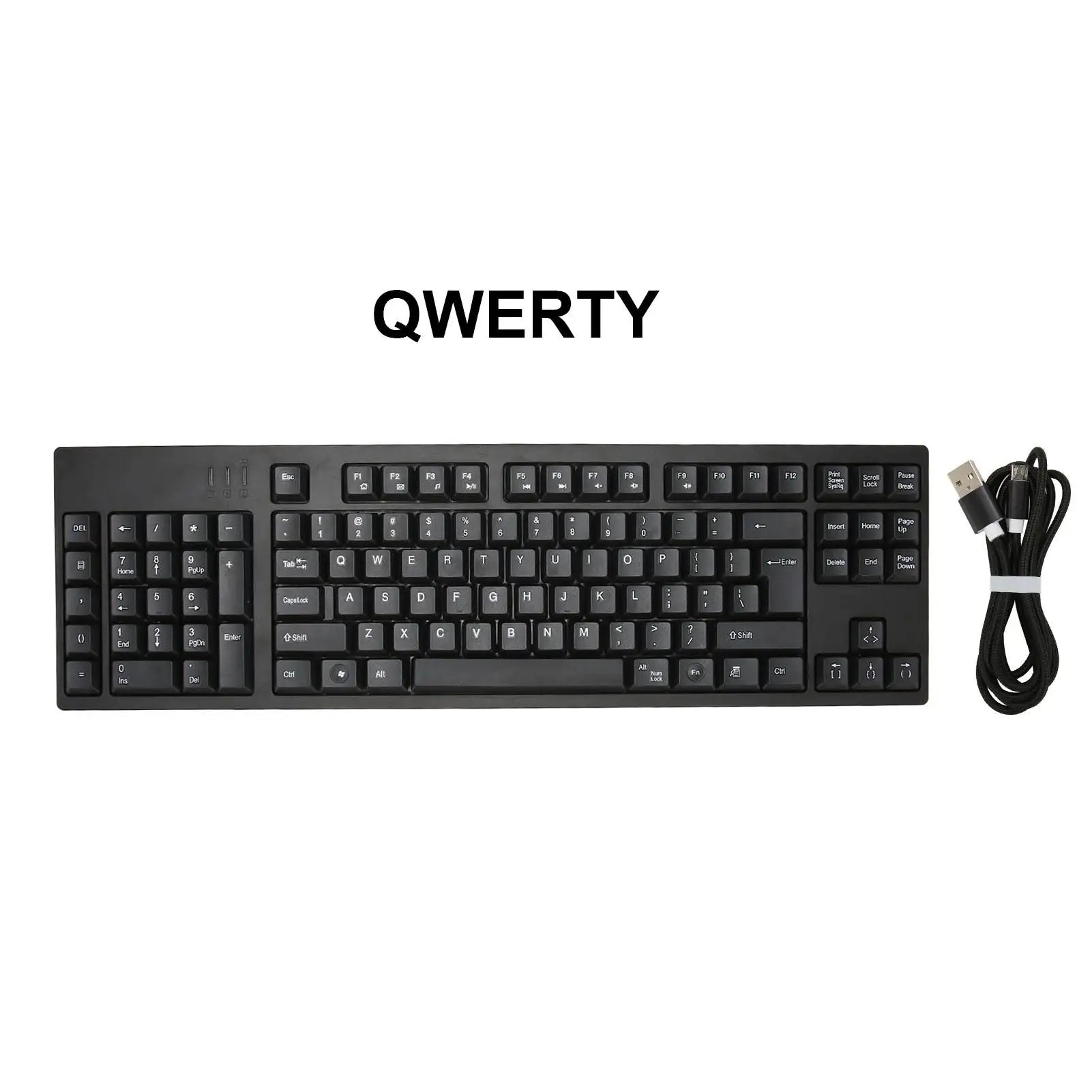Left Handed Keyboard 109 Keys Micro USB Ergonomic Layout Plug and Play Office Keyboard for Business Accounting Designer - SJB-DIAMOND ELITES