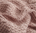 Vintage Chunky Knit Throw Blanket with Pom-pom Embellishment, Space Theme, All Seasons Polyester Cover, Knitted Casual Office Living Room Bedroom Nap Sofa Bed End Blanket 1PC Lootquake LLC