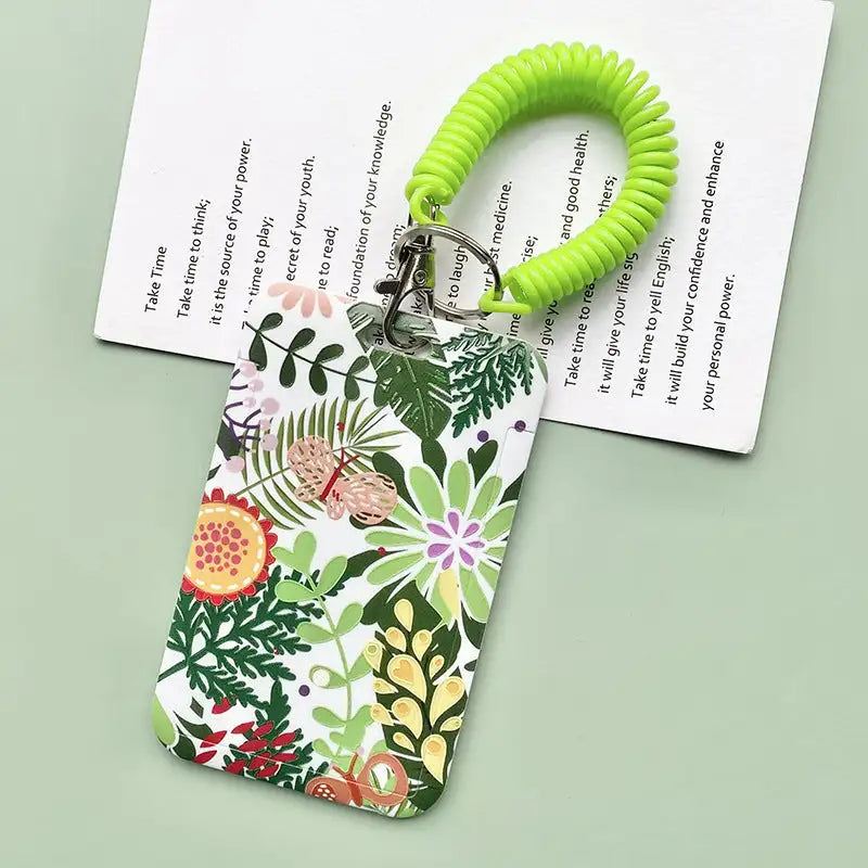 Green Plant Series Simple Fashion Lanyard Card Cover - SJB-DIAMOND ELITES