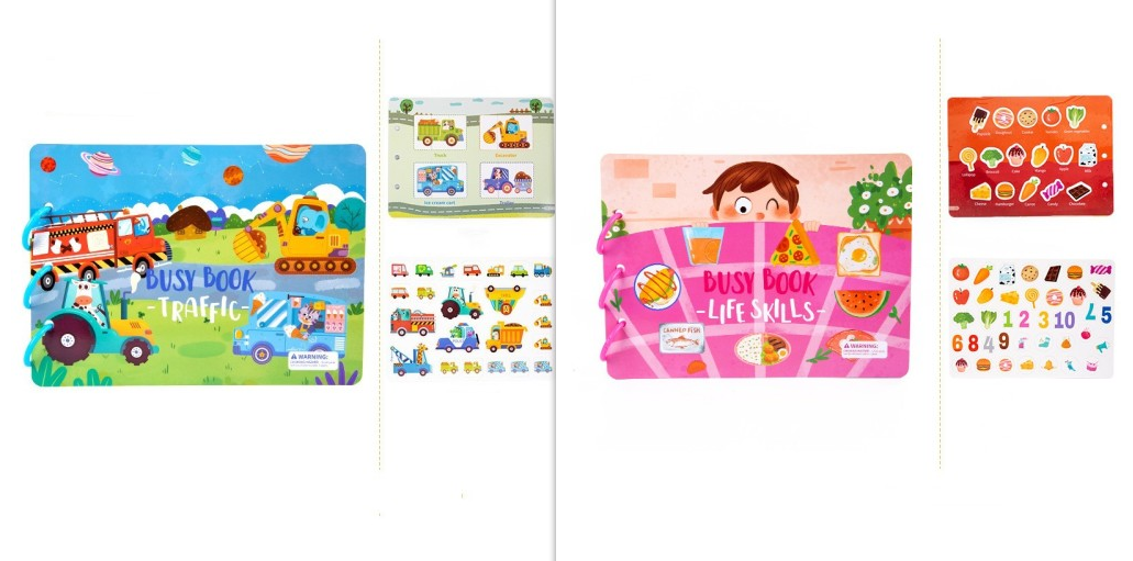 Children's Busy Book Educational Toys Repeated Paste Pi-Mart