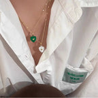 Colored Loving Heart Sweet Cool Necklace Light Luxury Minority Fashion Lootquake LLC