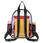 PVC transparent backpack, school bag for boys and girls, outdoor portable large capacity fashion clear backpack, transparent bag for stadium, transparent purse for concerts - SJB-DIAMOND ELITES