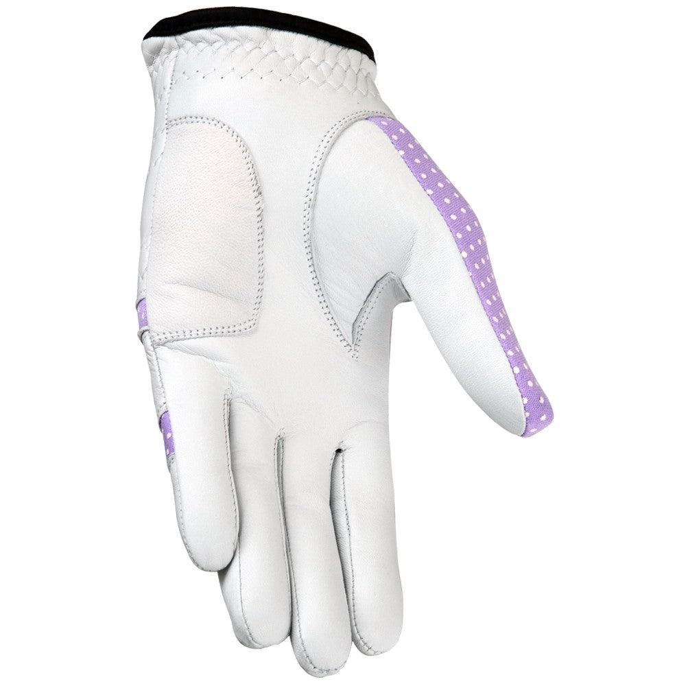 New Women Golf Gloves Cabretta Leather White Purple MRX Products