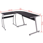 L-Shaped Black Corner Desk - SJB-DIAMOND ELITES