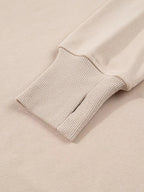 Oversized Slit Sweatshirt and Ribbed Leggings 2pcs Set THRIXINE
