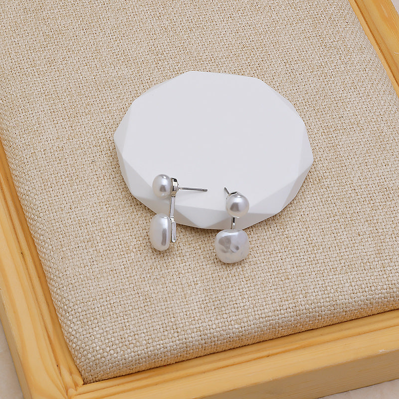 Simple French Irregular Ear Studs Korean Girl Pi-Mart