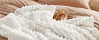 1pc Cozy Double-Sided 3D Rabbit Hair Blanket - Soft, Warm, and Fuzzy for Snuggling Up - Perfect for Office, Outdoor Camping, Sofa, and Gift Giving Lootquake LLC