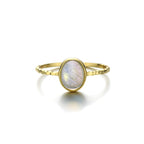 S925 Sterling Silver Personality Simple Lengthened Stone Ring Pi-Mart
