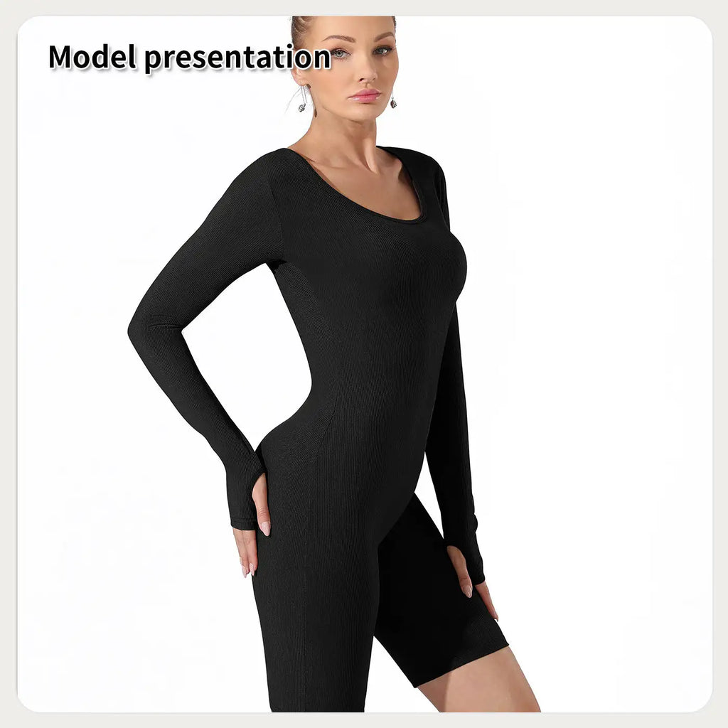 Women's Fashion Simple Solid Color Bodysuit - SJB-DIAMOND ELITES