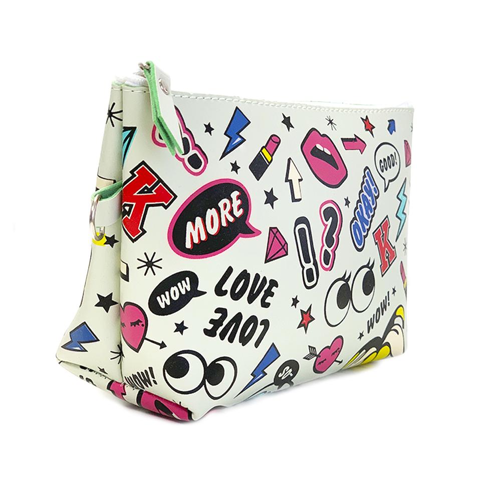 Makeup Bag Rocking In White - SJB-DIAMOND ELITES