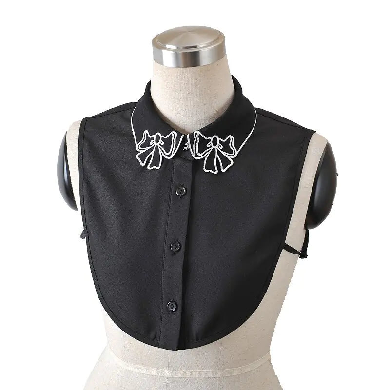 Embroidery Fake Women Collar Shirt Pi-Mart