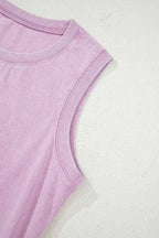 Beau Blue Mineral Wash Pocket Tank Mini Dress