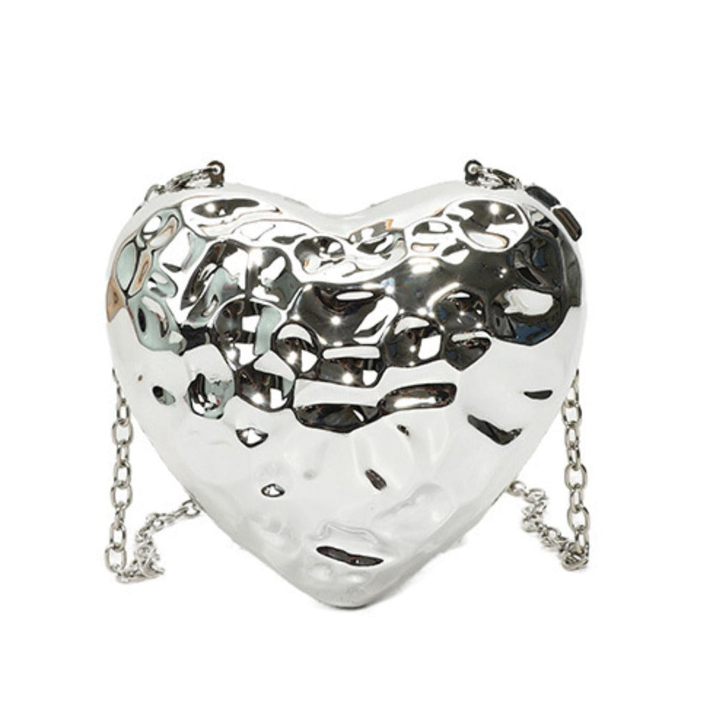 Heart Shaped Mini Purse – Elegant Acrylic Pericardium Chain Clutch, Perfect for Parties, Proms, Weddings, and Evening Out – Stylish Dinner Bag - SJB-DIAMOND ELITES