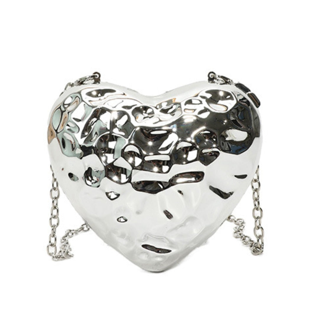 Heart Shaped Mini Purse – Elegant Acrylic Pericardium Chain Clutch, Perfect for Parties, Proms, Weddings, and Evening Out – Stylish Dinner Bag - SJB-DIAMOND ELITES