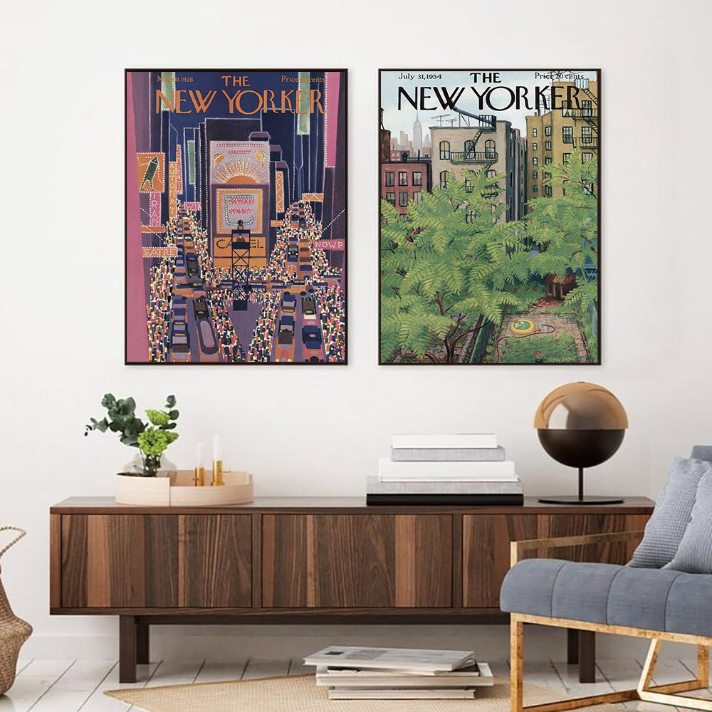 New York Magazine Cover Poster Retro Fashion City Landscape