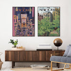 New York Magazine Cover Poster Retro Fashion City Landscape