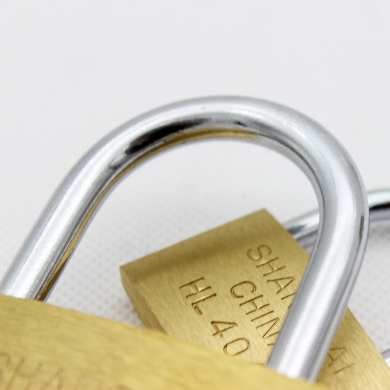 Household Modern Minimalist Small Lock Earth Copper Padlock Pi-Mart
