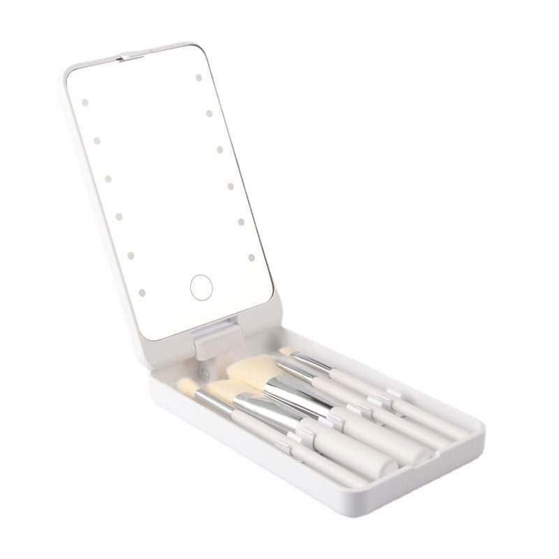 Foldable Rotating Storage Led Cosmetic Mirror Travel Pi-Mart