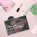 Floral Saffiano Clutch - Vegan Leather Loop Handle Bag | Femstylo