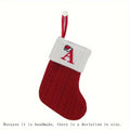 1pc Knitted Christmas Socks Stocking Gift Bag - Embroidered Alphabet, Candy Design, Scene Decor, Room Decor, Home Decor, Holiday Party Decor, Festive Gift Idea for Family and Friends Lootquake LLC