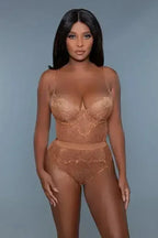 Bettany Lace Bodysuit – Romantic Keyhole Back & Scalloped Trim