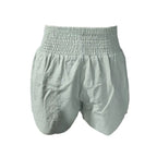 Women's Minimalist Solid Color Polyester Side Pocket Shorts - SJB-DIAMOND ELITES