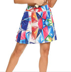 Women's Short Culottes Tennis Running Workout Two-layer High Top Sports Dress With Pockets Pi-Mart