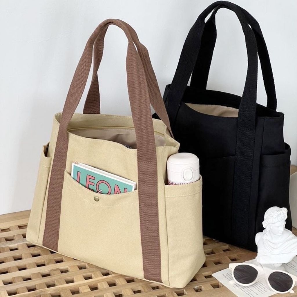 Commuter's All-matching Artistic One-shoulder Canvas Bag Pi-Mart