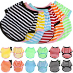 Stripe Spring Dog T-shirt Soft Small Medium Dog Puppy Clothing Shirt Vest Printed Pet Dog Puppy Vest T-shirt Dog Cloth