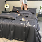 Luxury Embroidered Summer Cooling Quilt - Lightweight, Breathable Air Conditioner Blanket for Bedroom & Dorm, Machine Washable (Pillowcase Not Included) Lootquake LLC