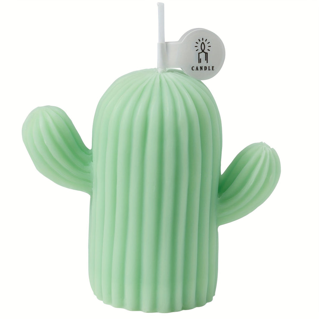 Rejuuv Cactus Shaped Scented Candle, Scented Candle For Wedding Holiday Decor, Handmade Soy Wax Aesthetic Candles For Women With Sage And Sea Salt Fragrance