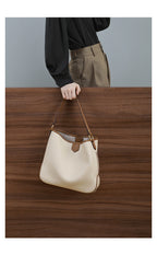Genuine leather hobo handbags  trendy large-capacity commuter bag 5740 - SJB-DIAMOND ELITES