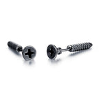 Small Black Punk Stud Earrings Pi-Mart