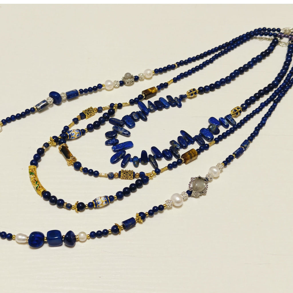 Handmade Premium Crystal Necklace |  Artisan Woven Jewelry with Alloy Accents  | Elegant Sparkling Statement Necklace for Women (MAC344)