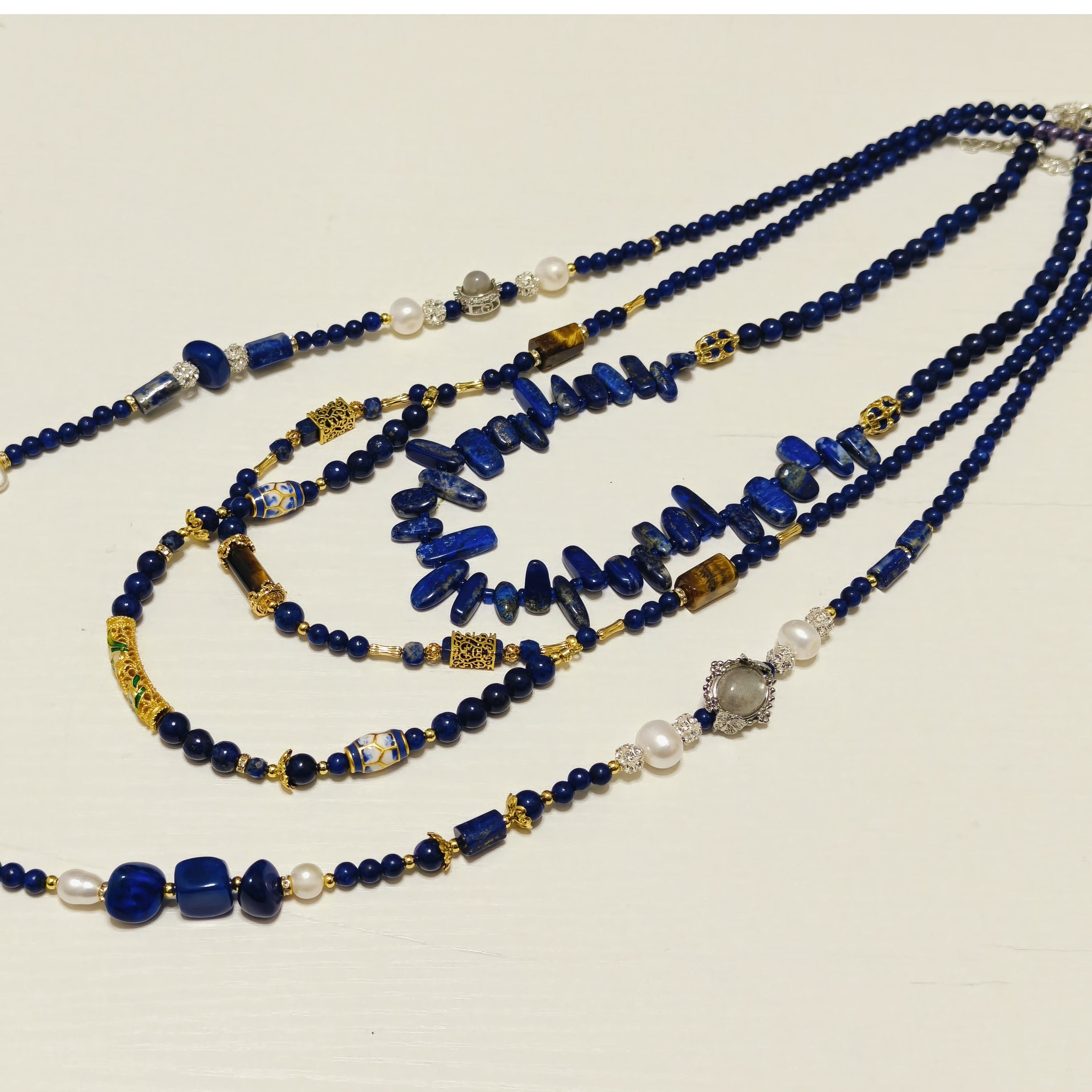 Handmade Premium Crystal Necklace |  Artisan Woven Jewelry with Alloy Accents  | Elegant Sparkling Statement Necklace for Women (MAC344)