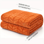 1pc Soft Fleece Throw Blanket, Lightweight Microfiber Chevron Pattern Blanket For Sofa, Couch, Bed - Fluffy Warm Cozy Decorative Blanket
