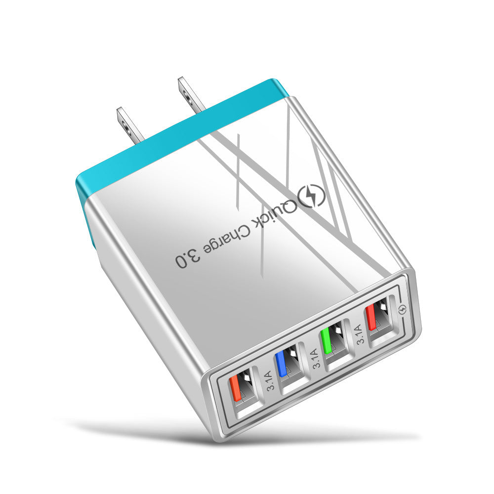 USB Charger Quick Charge 3.0 4 Phone Adapter For Tablet Portable Wall Mobile Charger Fast Charger Pi-Mart